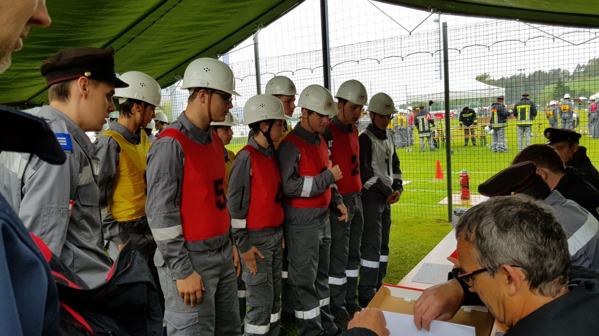 Anspannung vor Bewerb in Aldein am 19.05.2019