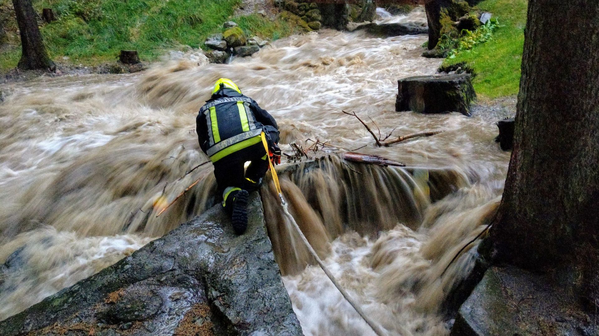 Einsatz 110 am 28.10.2018 Unwettereinsatz bei Schalderer Bach