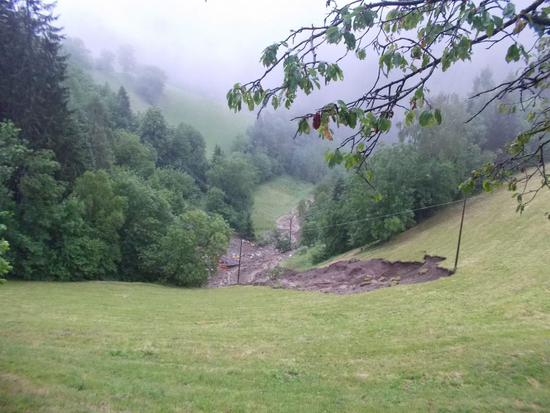 Einsatz 21 am 24.06.2013 Murenabgang in Schalders