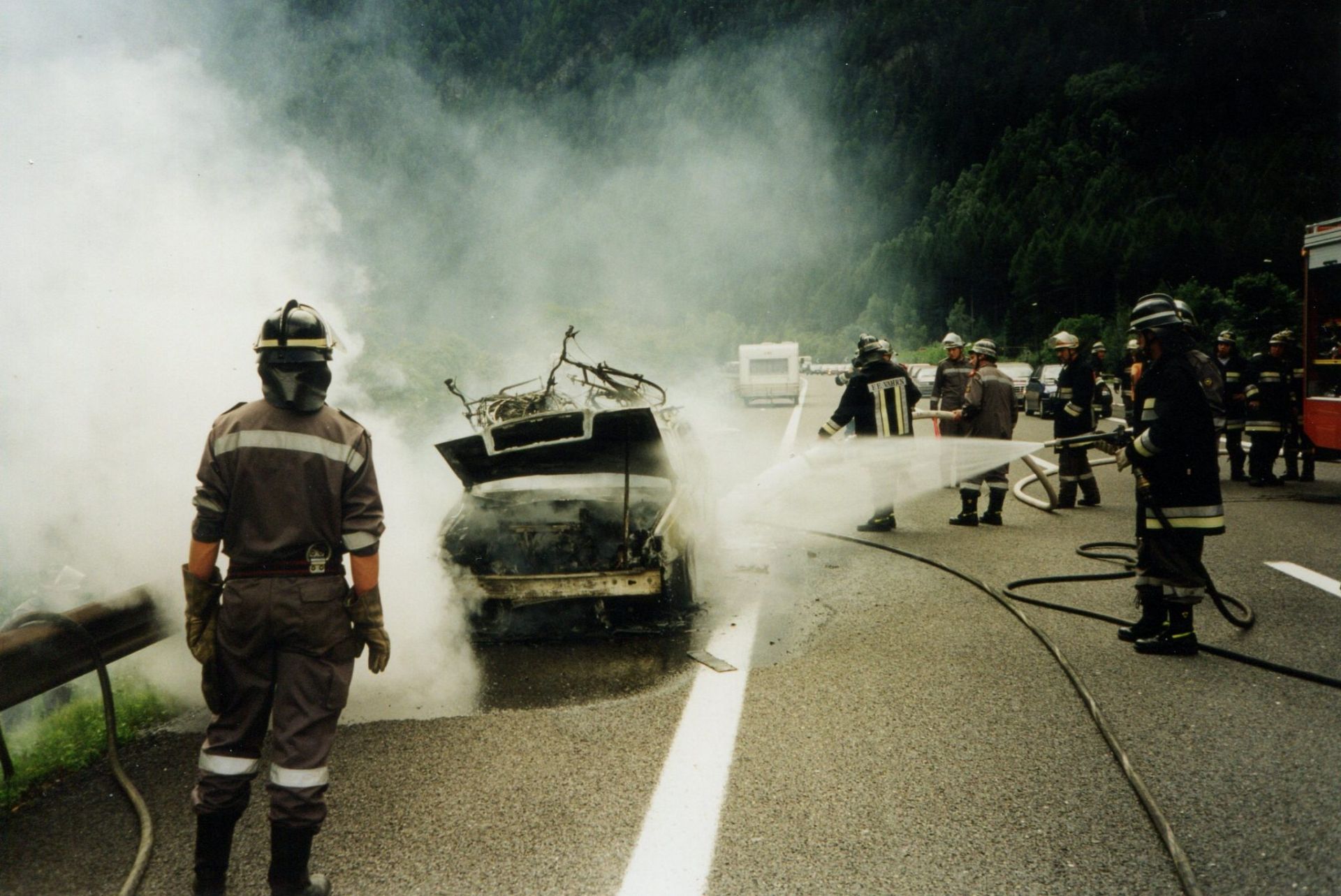 Einsatz 42 am 21.08.1999 PKW in Vollbrand A22 Nordspur