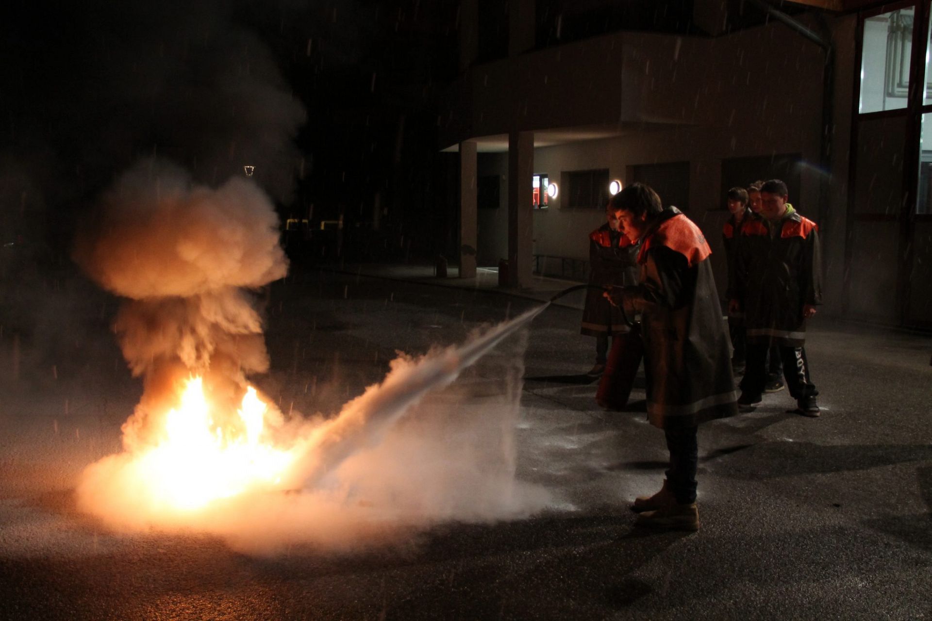 Probe mit Feuerlöscher am 13.02.2014
